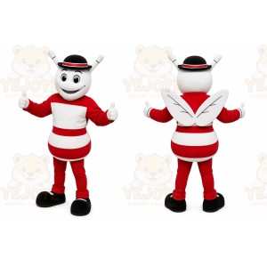 Red Bee Mascot Costume