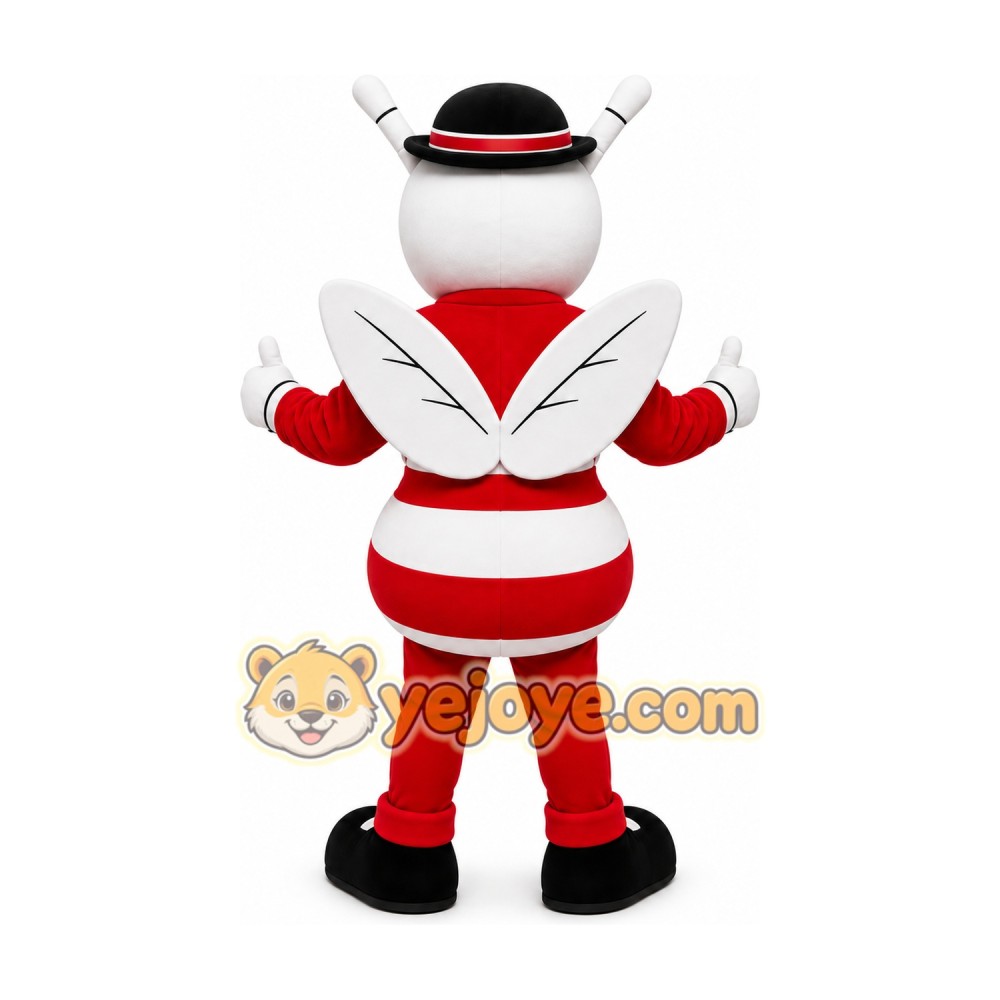 Red Bee Mascot Costume Red Bee Mascot Costume