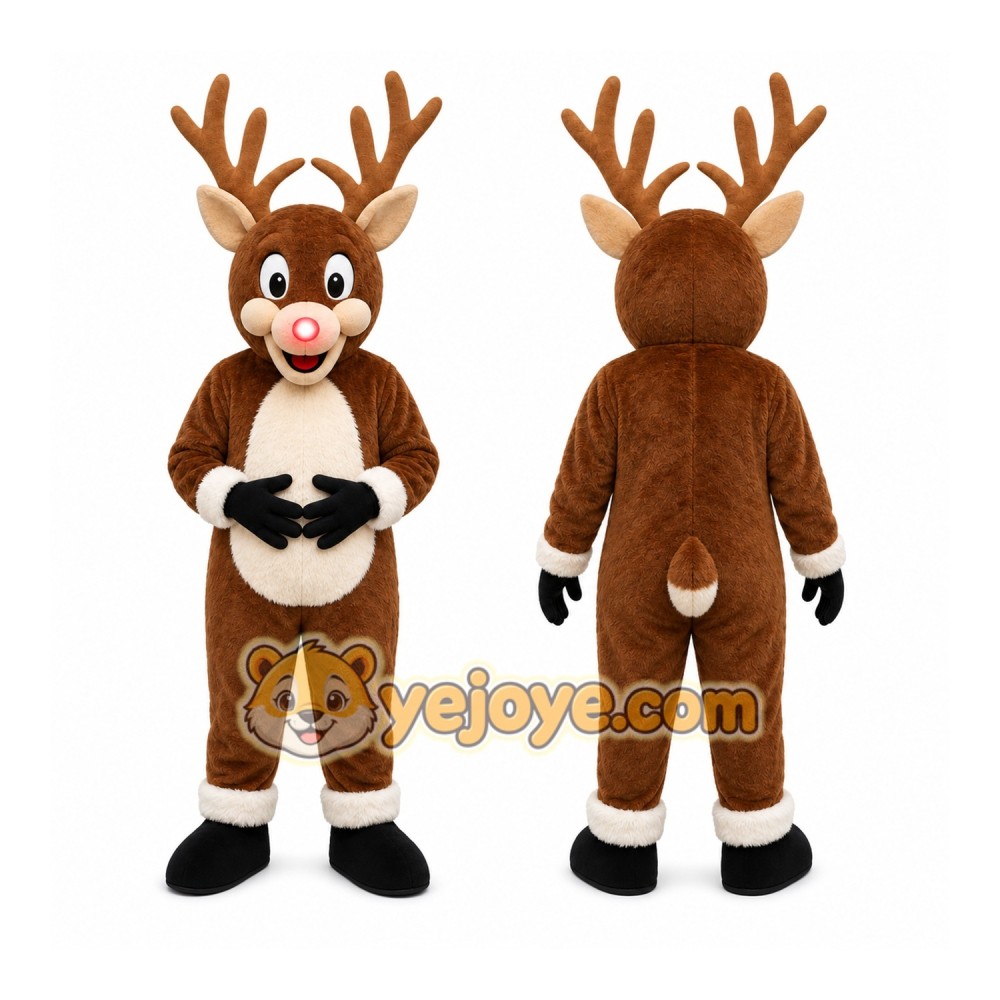 Brown Reindeer Mascot Costume Brown Reindeer Mascot Costume