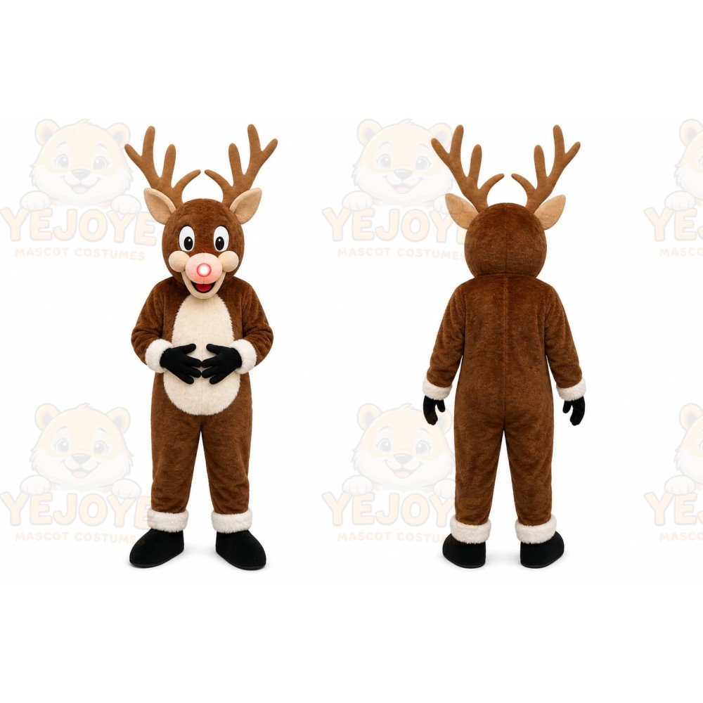 Brown Reindeer Mascot Costume