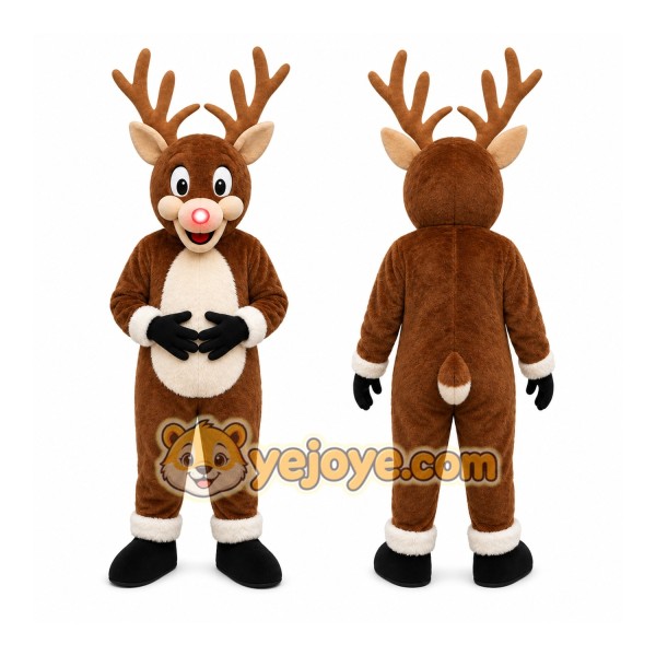 Brown Reindeer Mascot Costume