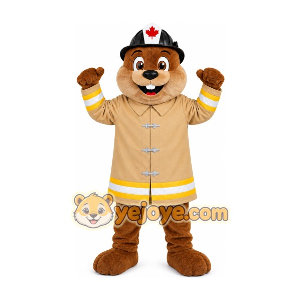 Beaver Winter Coat Mascot Costume