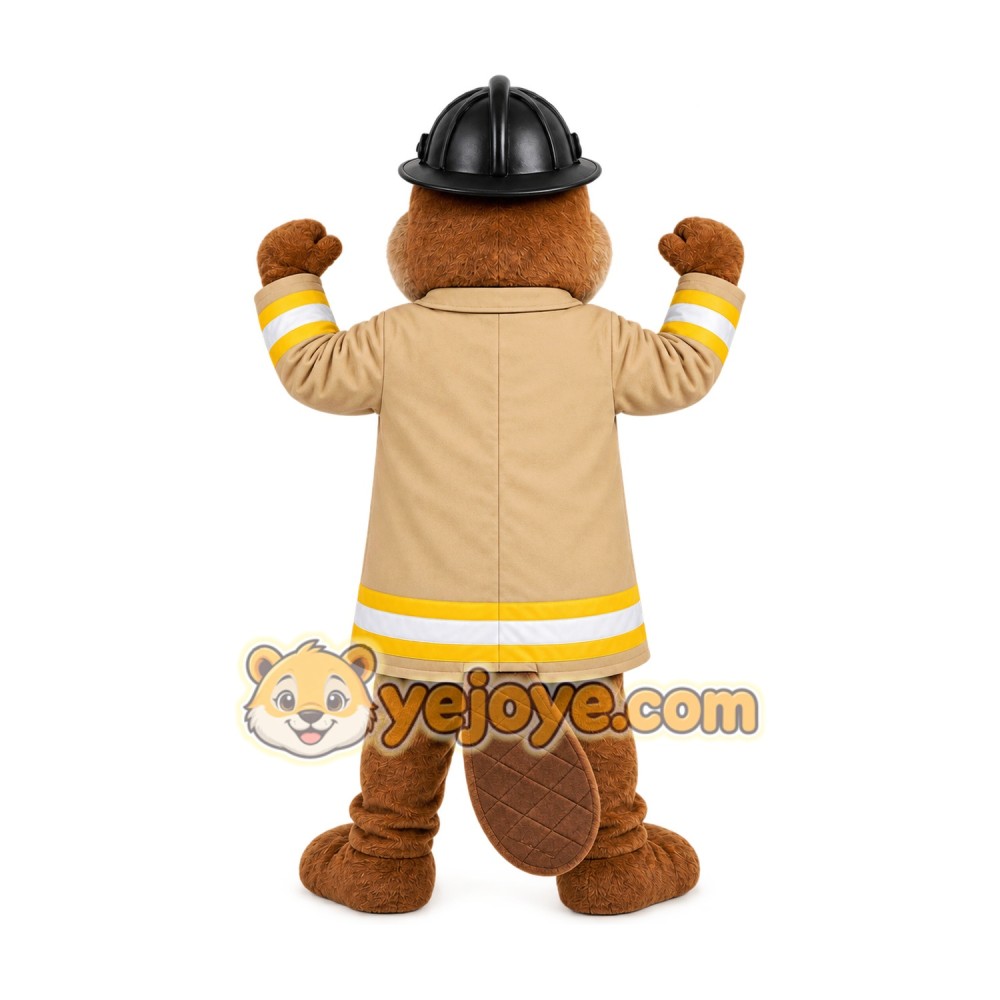 Beaver Winter Coat Mascot Costume Beaver Winter Coat Mascot Costume