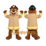 Beaver Winter Coat Mascot Costume