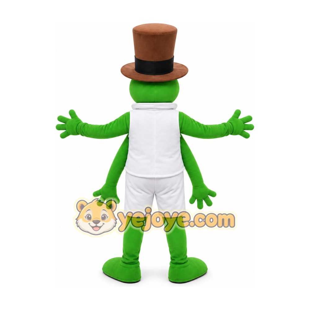Green Cricket Gentleman Mascot Costume Green Cricket Gentleman Mascot Costume