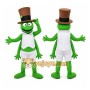 Green Cricket Gentleman Mascot Costume