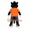 Gray Cat Orange Shirt Mascot Costume Gray Cat Orange Shirt Mascot Costume