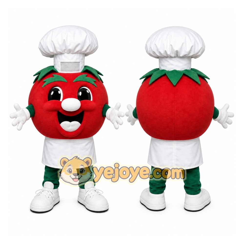 Chef Tomato Mascot Costume Chef Tomato Mascot Costume