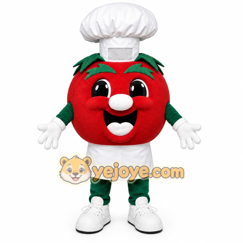 Chef Tomato Mascot Costume Chef Tomato Mascot Costume