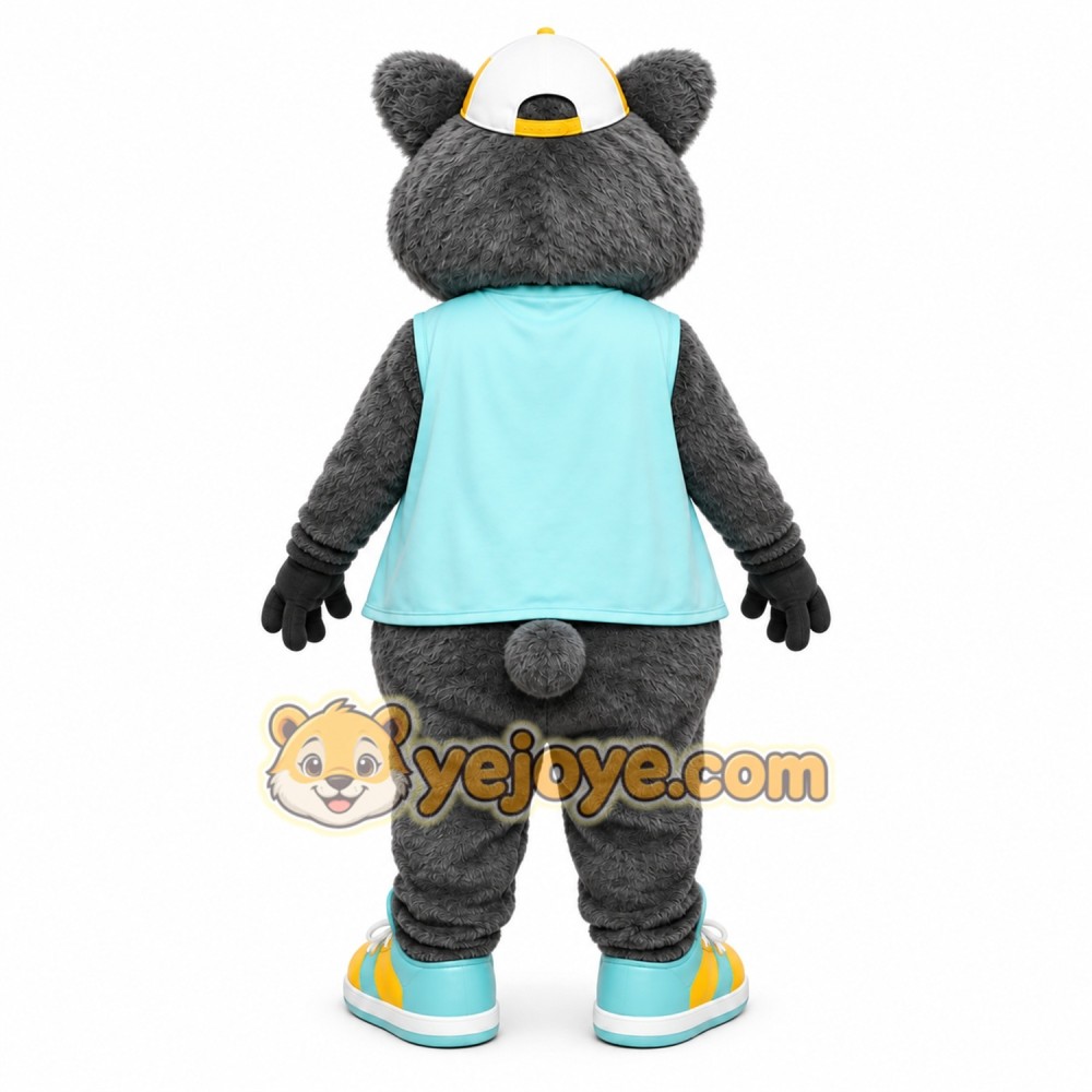 Gray Raccoon Shirt Mascot Costume Gray Raccoon Shirt Mascot Costume