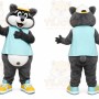 Gray Raccoon Shirt Mascot Costume