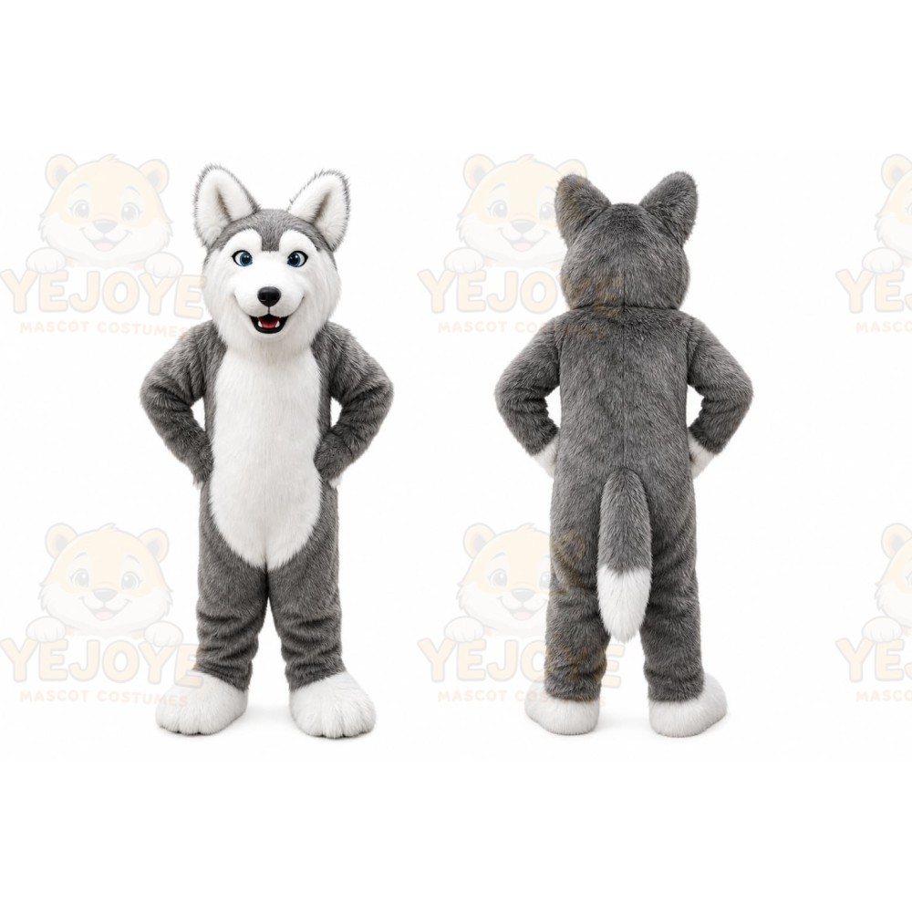 Gray Wolf Mascot Costume