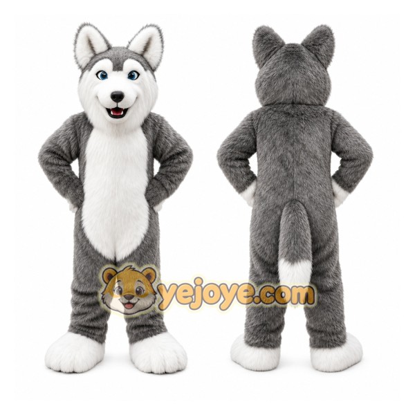 Gray Wolf Mascot Costume