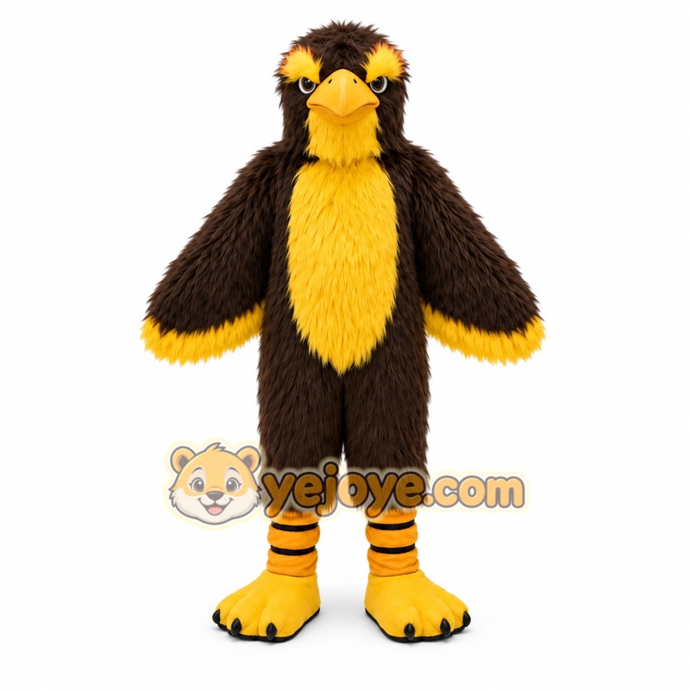Brown Hawk Mascot Costume Brown Hawk Mascot Costume