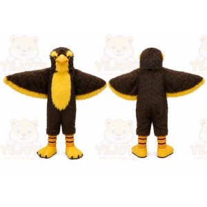 Brown Hawk Mascot Costume