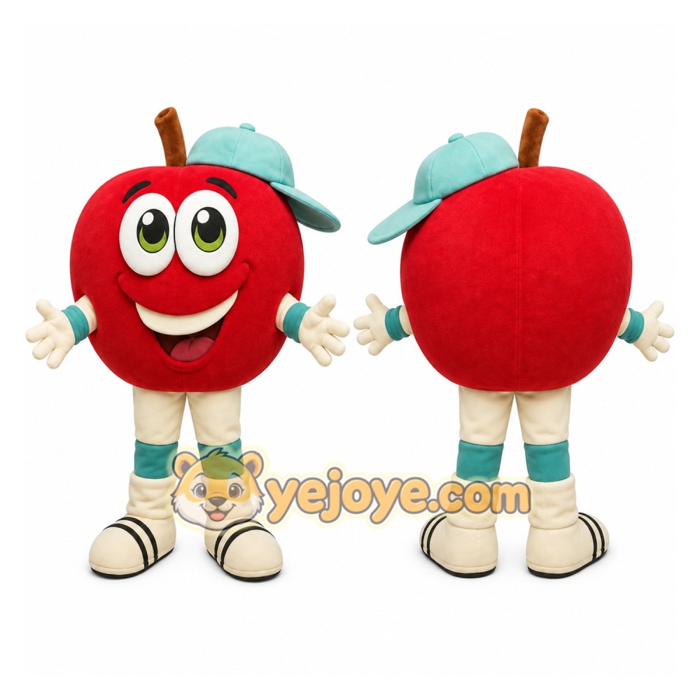 Red Apple Mascot Costume Red Apple Mascot Costume