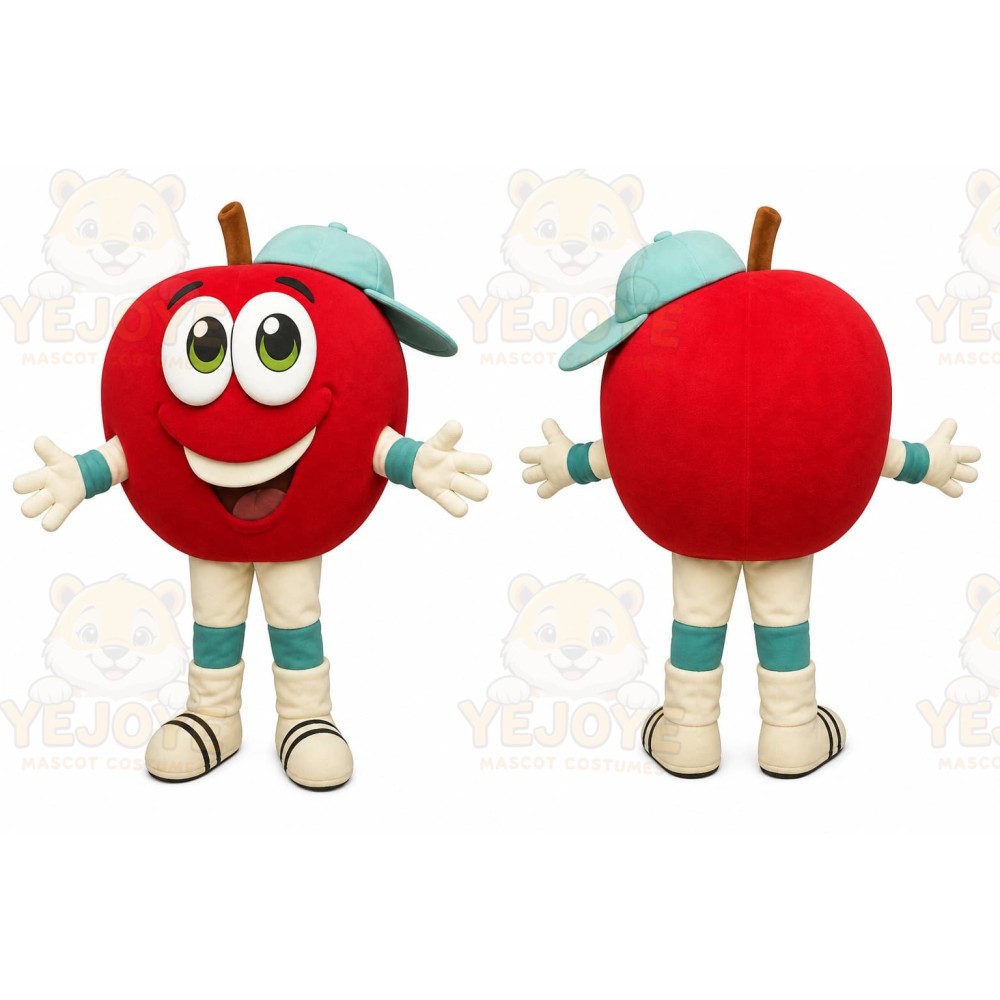 Red Apple Mascot Costume