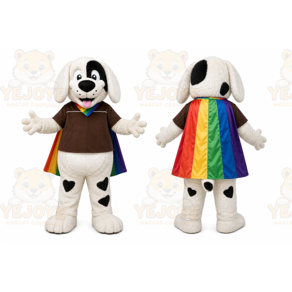 Rainbow Dog Mascot Costume