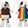Rainbow Dog Mascot Costume