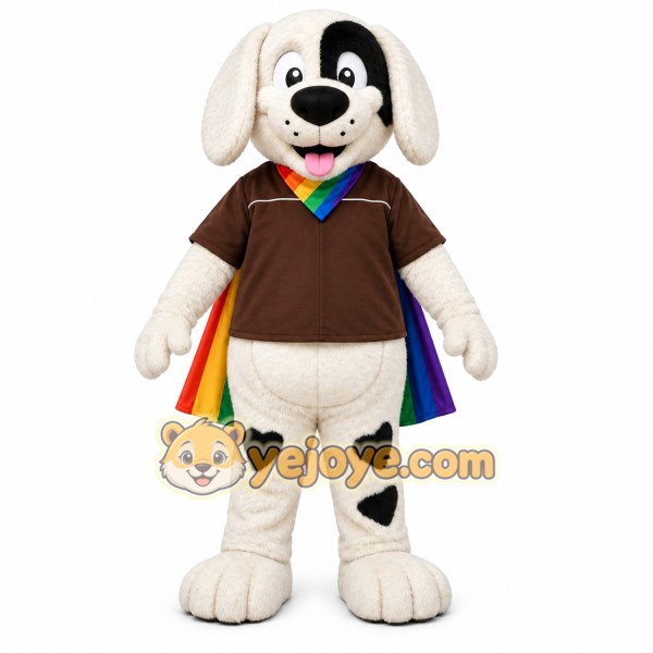 Rainbow Dog Mascot Costume