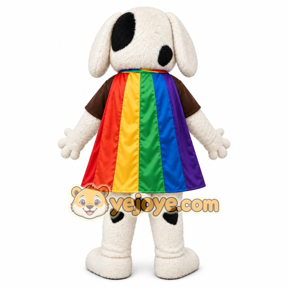 Rainbow Dog Mascot Costume Rainbow Dog Mascot Costume