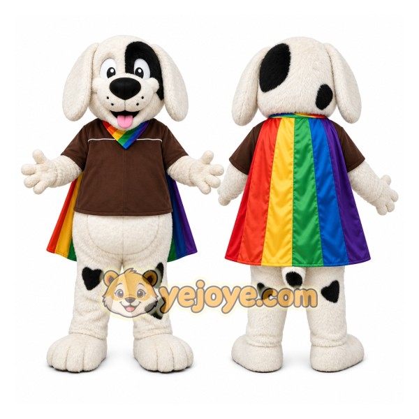 Rainbow Dog Mascot Costume