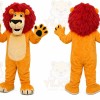Orange Lion Mascot Costume