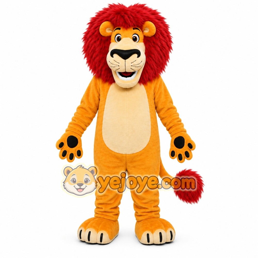 Orange Lion Mascot Costume Orange Lion Mascot Costume