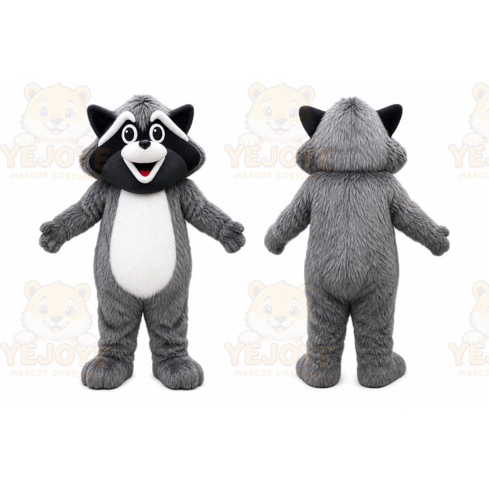 Gray Raccoon Mascot Costume