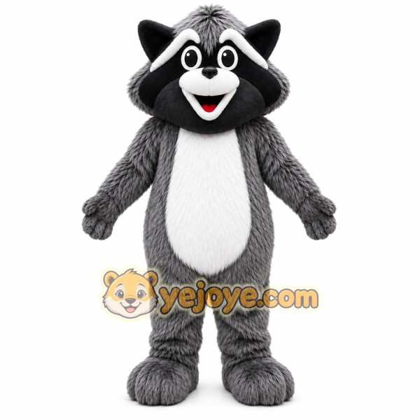Gray Raccoon Mascot Costume Gray Raccoon Mascot Costume