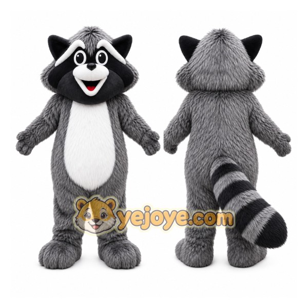Gray Raccoon Mascot Costume