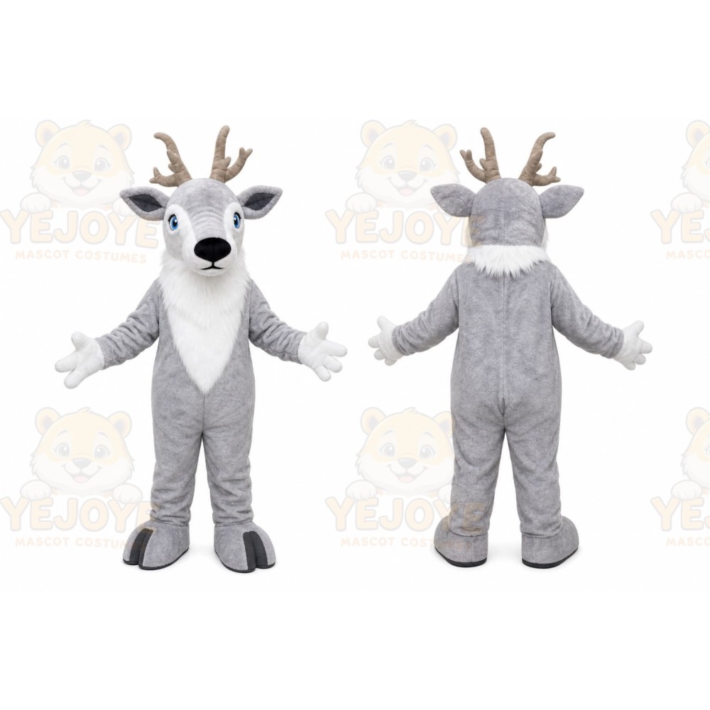 White Deer Mascot Costume