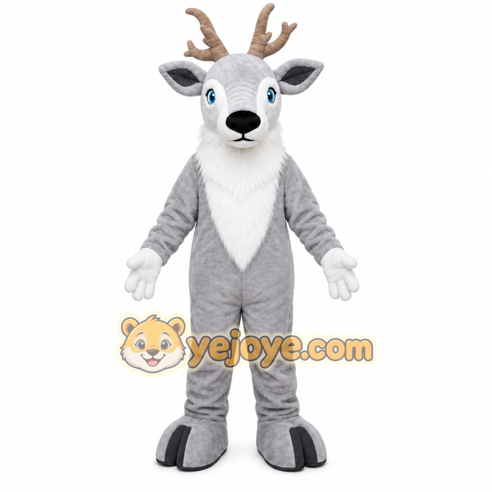 White Deer Mascot Costume