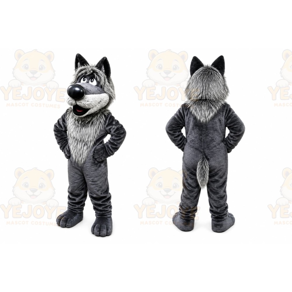 Grey Wolf Mascot Costume