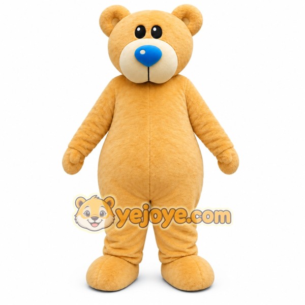 Tan Bear Mascot Costume
