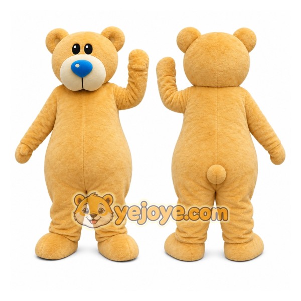 Tan Bear Mascot Costume