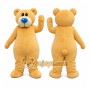Tan Bear Mascot Costume