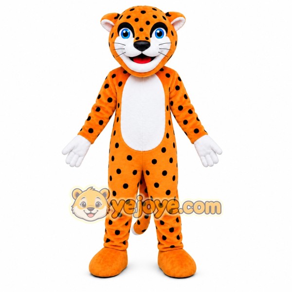 Orange Cheetah Mascot Costume
