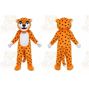 Orange Cheetah Mascot Costume