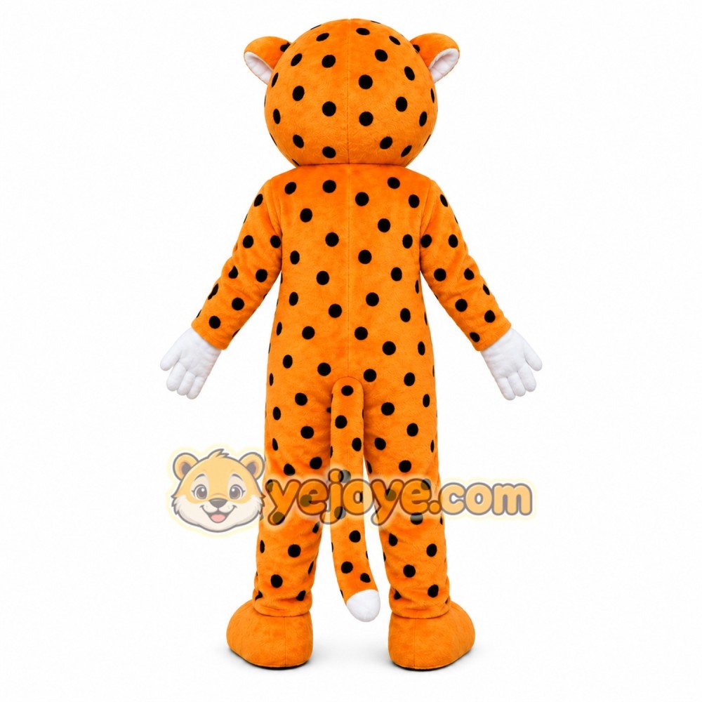 Orange Cheetah Mascot Costume Orange Cheetah Mascot Costume