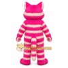 Pink Striped Cat Mascot Costume Pink Striped Cat Mascot Costume