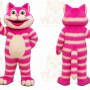 Pink Striped Cat Mascot Costume