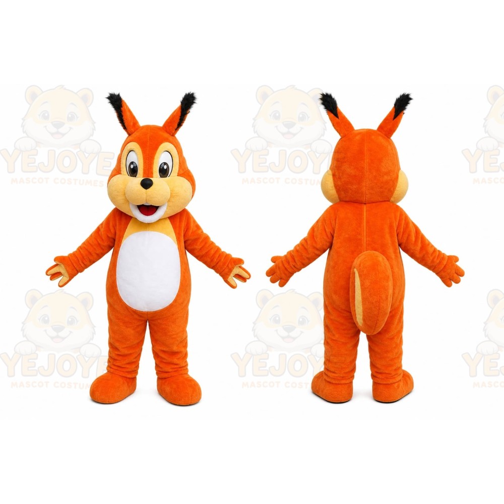 Orange Squirrel Mascot Costume