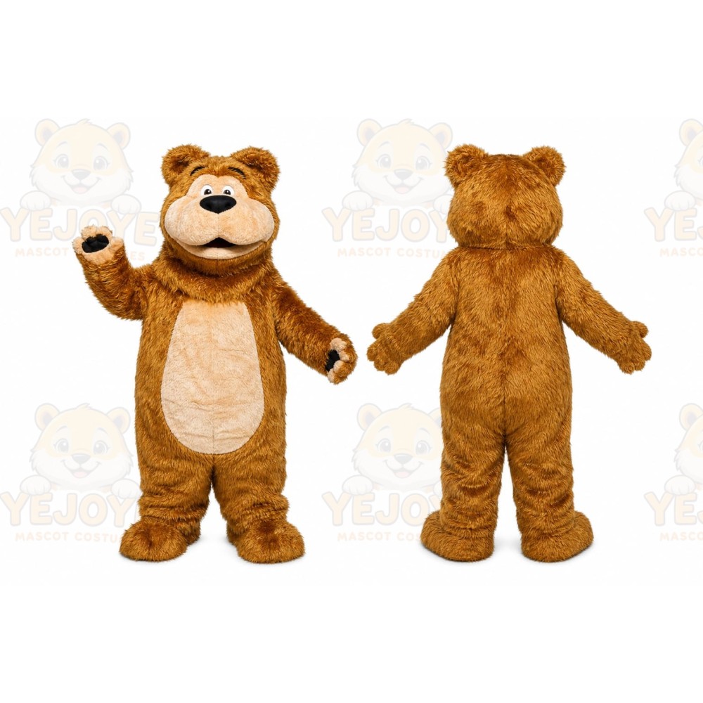 Tan Bear Mascot Costume