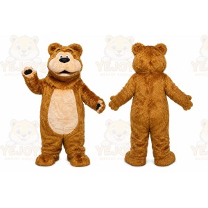 Tan Bear Mascot Costume