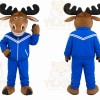 Blue Moose Mascot Costume