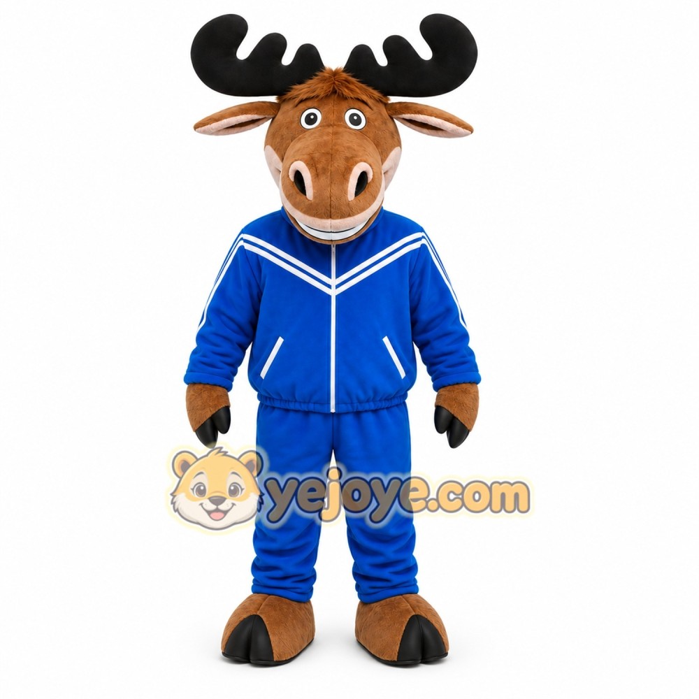 Blue Moose Mascot Costume Blue Moose Mascot Costume