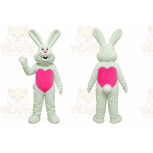 White Rabbit Heart Mascot Costume