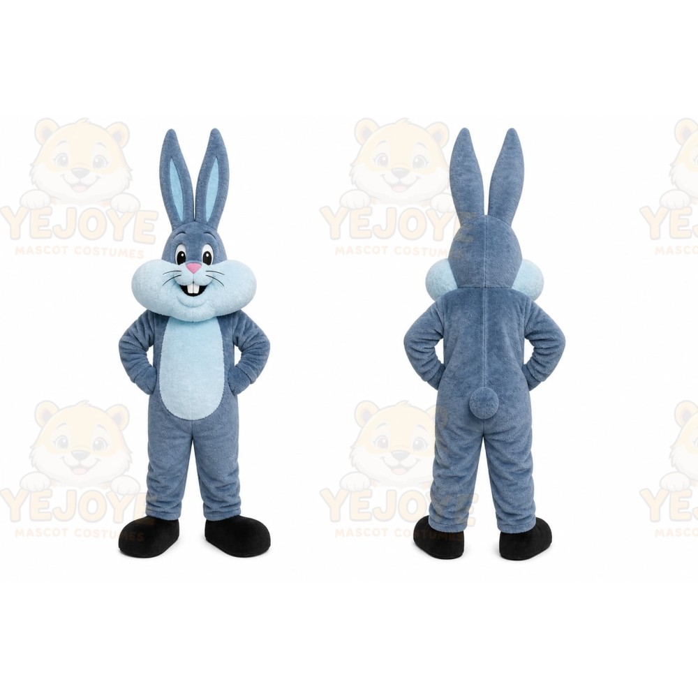 Blue Rabbit Mascot Costume