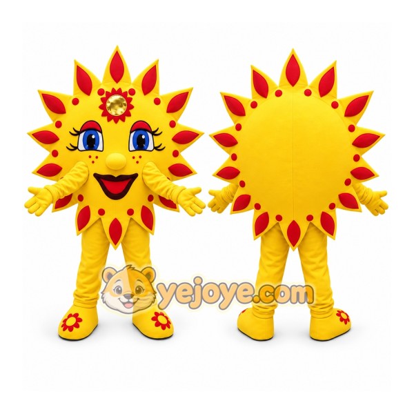 Yellow Sun Mascot Costume